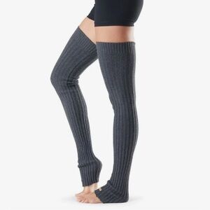 NWT ToeSox Charcoal Gray Ribbed Leg Warmers